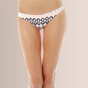 Eberjey Bikini bottom womens size large Brazilian Bleached blue coco skimpy New